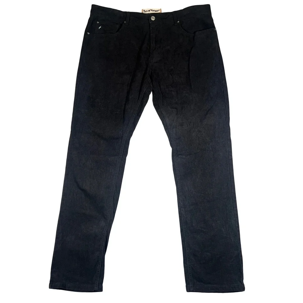 Tailor Vintage Canaan Slim Fit Pants Mens 36x32 Black Comfort Stretch Waist